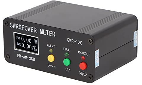 SWR Standing Wave Meter, 1.8-50Mhz 120 Watt Meter SWR Meter with Digital Display, Rechargeable Short Wave Power Standing Wave FM AM CW SSB Mode Meter for CB Radio
