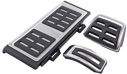 Pedalabdeckung Pedalkappen Pedalsatz Fußpedal Bremspedal Gaspedal Fußstütze Pedale Abdeckung Pedalauflage Automatikgetriebe für Octavia 5E Superb 3V Karoq Kodiaq Leon 5F Ateca Tarraco Formentor