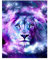 DCIDBEI Löwe Diamant Malerei - Groß 40x50cm Universum Sternzeichen Diamond Painting - Eckige Steine Bilder für Erwachsene
