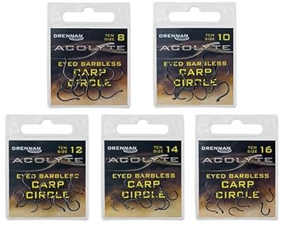 Drennan Acolyte Eyed Barbless Carp Circle (Size 10)