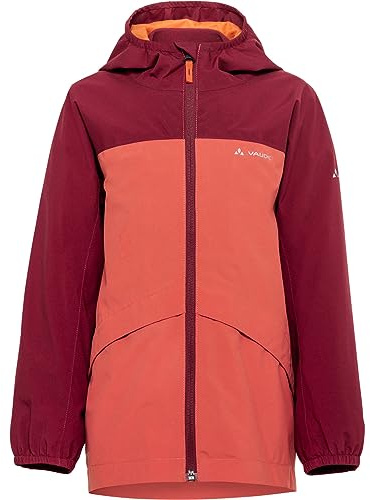 VAUDE Unisex Baby Kids Escape 3in1 Jacket, Soße/Orange, 110/116 Jacke, bunt, 6 años