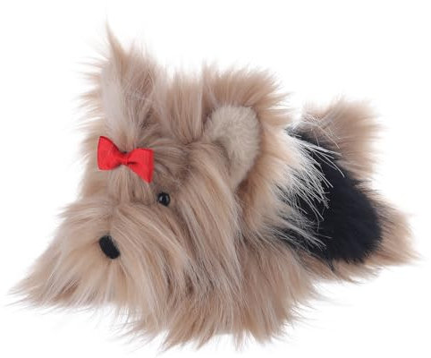 Apricot Lamb–Soaring Yorkshire-Dog Puppy- Plüsch Spielzeug Plüschtier für Mädchen, Jungen & Babys – Flauschiger Stofftier zum Spielen – Gemütliches Schmusetier – Plüsch Hund Welpe schwarz