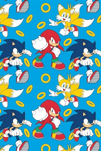 GAMER Fleece Blanket - Official Licensed Designs - Bed Throw Super Soft Blanket - 100 x 150cm (Sonic Speed)
