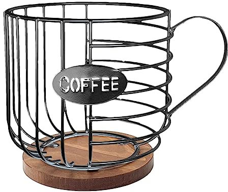 Contenitore Porta Capsule e Cialde Caffè - Cestello Portaoggetti per Capsule - 21,3x15,5 Cm