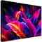 Feeby - Wandbilder Wohnzimmer 120x80 cm, Tropische Blätter AI Neon, Leinwand Bilder, Bilder für Schlafzimmer, Echter Gemalter Effekt, Moderne Wanddeko, Gemälde - Abstraktion Natur mehrfarbig