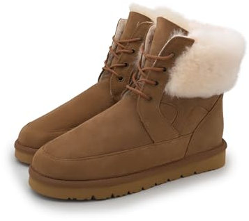Rohn Moden Lammfell Boots Skara für Damen und Herren, unisex (braun, EU Schuhgrößensystem, Erwachsene, Numerisch, M, 37)