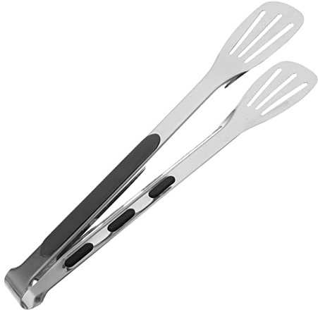 TOPBATHY BBQ Tongs Egg Flipper Spatula Meat Tong Bagel Tong Cooking Tongs Buffet Food Clip Bread Tong Outdoor Accessories Frying Spatula Steak Tong Wok Stainless Steel Grip Abs