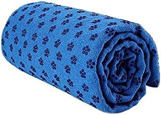 Mikrofaser Hot Yoga Handtuch, Yoga Mat 183x63cm rutschfest Fitnesstuch Weich Atmungsaktiv Antirutsch Yogatuch Gilt für Fitness Ausbildung (183x63cm,Klassisch Blau)