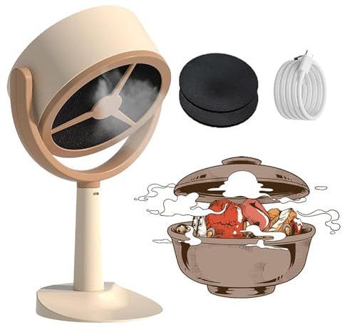 Mini Portable Range Hood, Small Kitchen Extractor Fan, Portable Kitchen Exhaust Fan for Indoor BBQ, Hot Pot, Desktop Cooker Hood, with Strong Suction and Low Noise