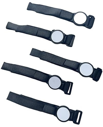 EM4100 Lot de 5 bracelets noirs avec contrôle d'accès RFID ID 125 kHz