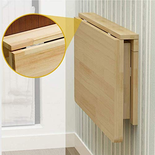 ASerZenith Klappbarer Wandtisch, Wand-Stehtisch aus Kiefernholz, Home-Office-Tisch, Schreibtisch, Arbeitsplatz, Computertisch, 120 x 50 cm