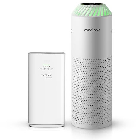 MedicAir Pro and Mini Air Purifier/Medical-grade Air Purification Equipped with HEPA Filter, Carbon Activated Filter, UV-C Tech/Powerful Airflow/Suitable for Home, Clinics, Small Offices