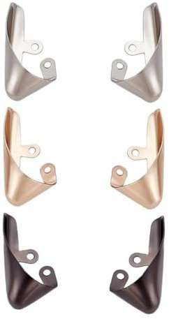 GYWHOOFT 3 Paar Schuhe aus Metall, Zehenschutzkappe für Metallschuhe, elegante Zehen, hohe Absätze, Zehenkappe, langlebig, für Schuhe, Schutz und Reparatur,Dekoration（silber/schwarz/goldene）