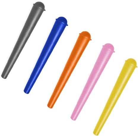 NHPY 5 Pezzi Porta Joint,Custodia Antiodore, Custodia per Il Trasporto,120MM King Size Cone Holder Air Tight Hard Plastic Tube Smoking Rolling Cig Joint Tube,Tubo A Prova di Odore(multicolore)