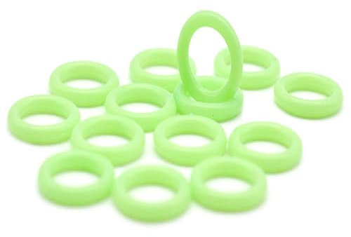 HSYTEK 50St im Dunkeln Leuchtender, Ring Aura-Ring, Beleuchtete Spielzeuge Leuchtendes Ringe, Leuchtendes Leuchtring Kunststoffringe Fingerring Fluoreszenzring Green für Geburtstag Party Decoration