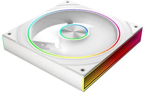 Jungle Leopard Transwarp14 ARGB PWM Fan 140mm,RGB Fan 140mm (White, Reverse Flow)
