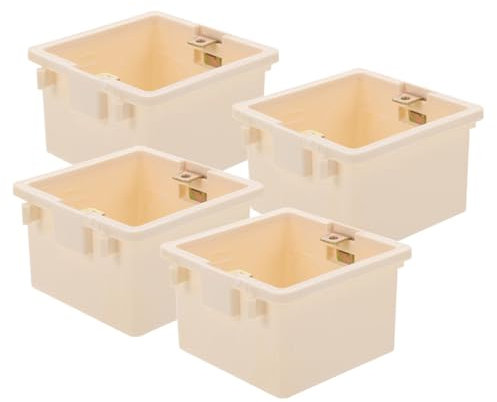 AUTSUPPL 4stücke Steckdosenboxen Versteckte Installationsbox Brandschutz-junction Box Für Wandmontage Stabil Und Druckbeständig Für Wohn Und Gewerbeumgebungen
