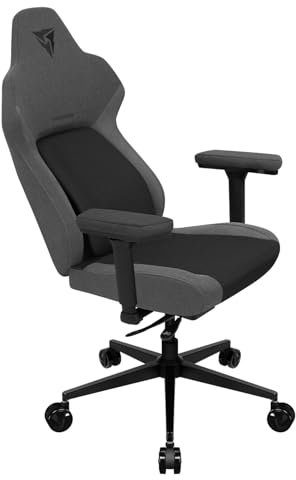 ThunderX3 CORE Smart MESH Gaming Stuhl schwarz & dunkelgrau - ergonomischer Bürostuhl, automatische Rückenstütze, Synchronmechanik, 3D Armlehnen,Stoffbezug, für Nutzer bis 125kg, 165-190cm