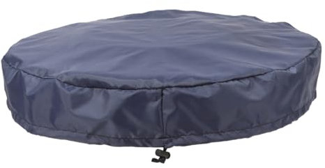 BEBEMOKO Oxford Stoff Abdeckhaube FüR Eimer Wasserdichte Und Wetterfeste SchutzhüLle Mit Kordelzug Dicht Und Staubschutz FüR Gartenfass Und Regentonne Blau