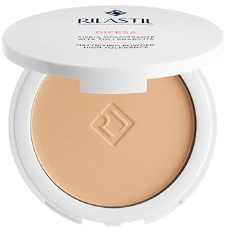 Rilastil Difesa Make Up, Cipria Opacizzante e Uniformante, Finish Trasparente, per Pelle Sensibile, 9 gr