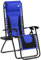 Outsunny Zero Gravity Lounger Chair, Folding Reclining Patio Chair with Padded Seat, Cup Holder, Soft Cushion and Headrest for Poolside, Camping, Blue