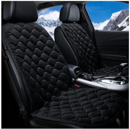 BesBet Cuscino Auto, Controllo Intelligente A Due Livelli Fodere Sedili Auto, Professionale Antiscivolo Riscalda Sedili Auto, Adatto per La Guida,Black-Doubleseater