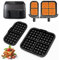 LPZMPZ Insert gaufré compatible avec Philips NA350, Tefal EY9018 - Moule à gaufres en silicone pour friteuse à air chaud - Gaufres belges pour friteuse à air chaud - Accessoires pour friteuse à air