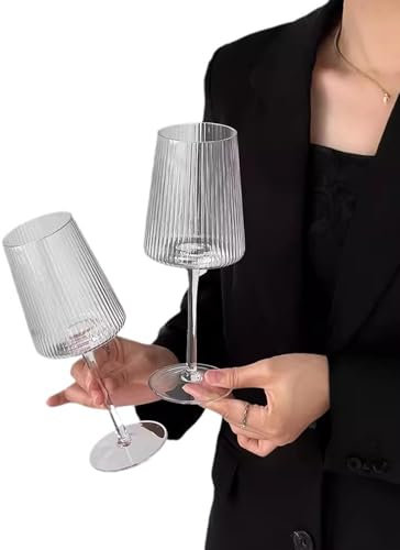 Guangcailun Verre à Martini géant à la mode, pour boire du Champagne, verres à Cocktail, verres nervurés élégants