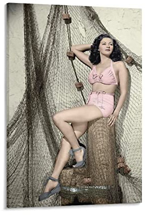 RIDAEX Foto Auf Leinwand 60 * 90cm Senza Cornice Attrice Yvonne De Carlo Sexy Fashionc Poster e Wall Art Modern Family camera da letto Decor