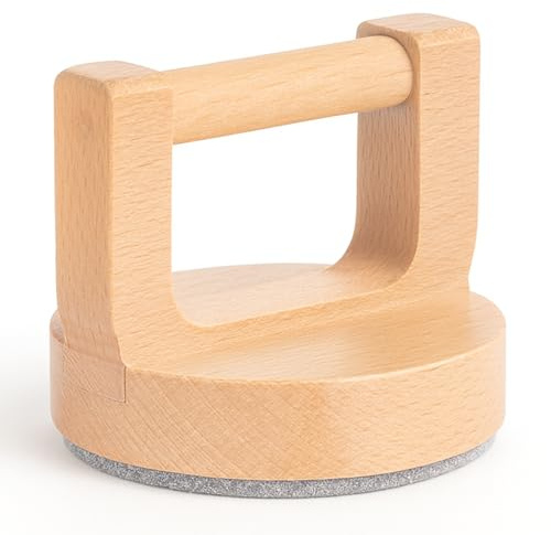 Falling in Art 4 Inches Wood Block Printing Baren | Baren Printmaking Tool with Ergonomic Handle and Felt Base for Block Printing, Crafting and Scrapbooking