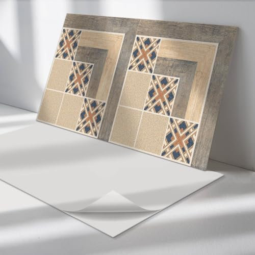 Wandpaneele 120x60 cm Leicht zu Reinigen Selbstklebend Nachhaltig Schnelle Montage Wasserdicht Modernes Erscheinungsbild Rechteckig - Geometrische Muster auf Fliesen