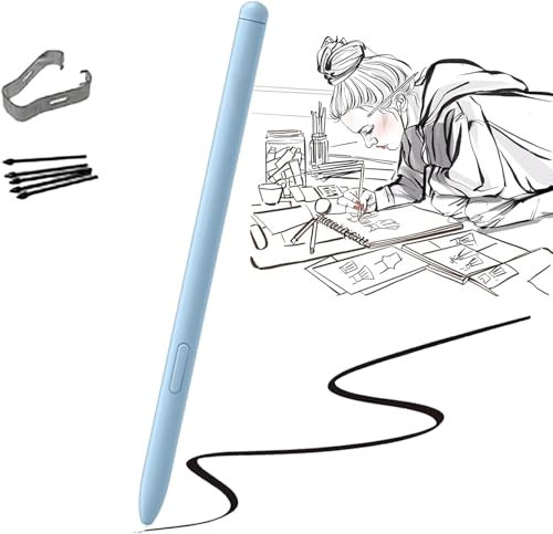 Peixiong Galaxy Tab S6 Lite S Pen Ricambio per Samsung Galaxy Tab S6 Lite (EJ-PP610) Stylus Touch Penna Con Punte/Pennini,Blu