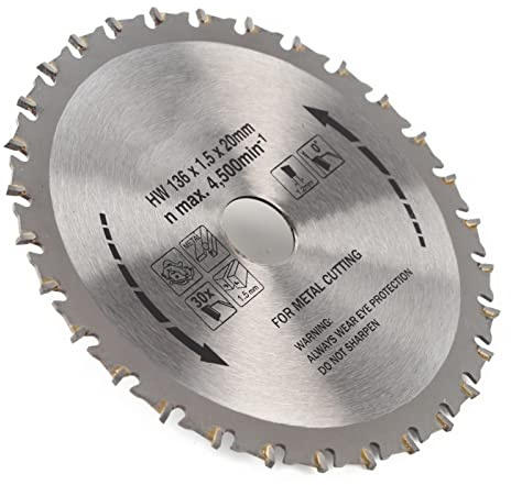 Circular Saw Blade, 136mm 30 Teeth Metal Cutting Disc, High Speed Steel Saw Blade for Woodworking, Hardwood, Soft Metal