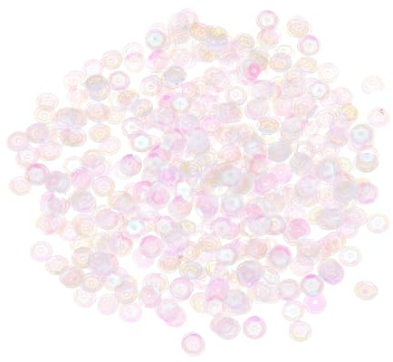 sourcing map Lose Pailletten, 2200 Stück, 8 mm, AB-Farbe, Stickerei-Pailletten für Schmuckherstellung, Handwerk, Nähen, transparentes Weiß