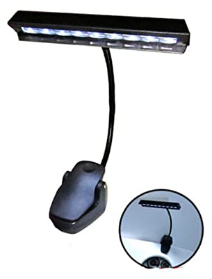 Lampe de Bureau à Pince Led, USB et Piles, Éclairage Multi-angle Noir | Abs et Col de Cygne Métallique, pour Dortoir et Bureau, Lecture, Installation Simple, Format Compact