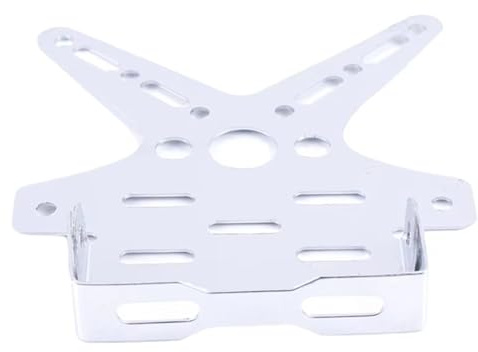 Tail Tidy Electroplate Aluminum Alloy Motorcycle Rear License Plate Frame Motorbike Scooter Number Plate Holder 5 Colors Motorbike Number Plate Holder(Silver)
