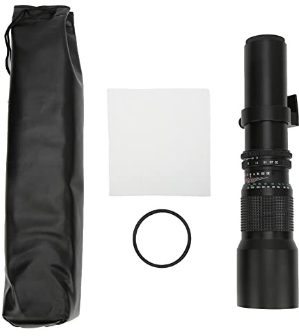 500 mm F8 - F32 Manuelles Teleobjektiv, Hochleistungs-Teleobjektiv für Vogelbeobachtungssportspiele, kompaktes Gehäuse aus Aluminiumlegierung mit Filter, Fernfotografieobjektiv f (Schwarz)