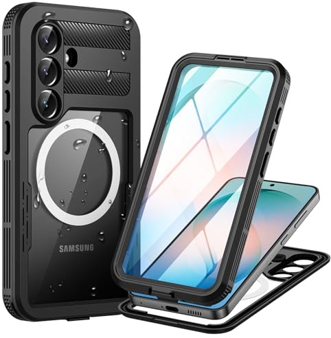 Focusor für Samsung Galaxy S26 5G Hülle IP68 Wasserdicht 360 Grad Outdoor | Schwarz,Wasserfest Schutzhülle,Waterproof,Handyhülle mit Displayschutz,Stoßfest Panzerhülle,Kompatibel mit Magsafe,Baustelle