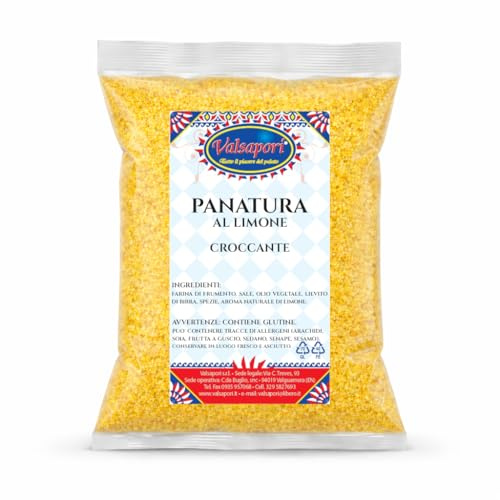 HOME LINE Panatura al Limone con Aroma Naturale, per pesce, 500 g | Farina di frumento con aroma naturale di limone, spezie, olio vegetale e lievito di birra, dal profilo agrumato.