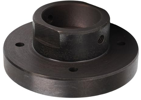 Luocute Drehmaschinen-Spindelstock-Spindeladapter, Stahl-Holzbearbeitungs-Drehmaschinenzubehör mit 4 Schraubenbefestigungslöchern, für das Drehen Kleiner Schüsseln mit