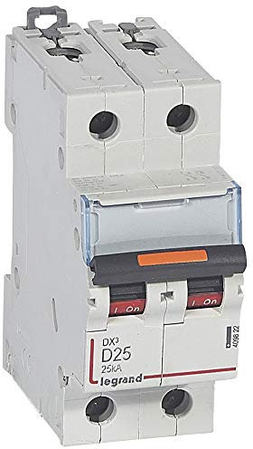 Disjoncteur DX³ - 25kA - 2P 230V~ à 400V~ - 25A - courbe D - 2 modules