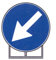 Signalisation routière, panneau de chantier avec flèche Diamètre 60 cm