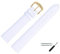 MARBURGER Uhrenarmband 20mm Leder Weiss Gold Glatt Mit Naht - Montage Set 7592020000220