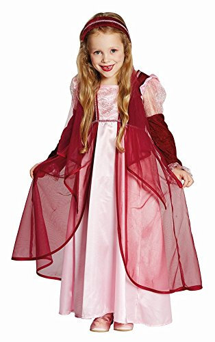 Rubie's 12900 Kostüm Prinzessin Ela Kleid weinrot Größe 116 Märchen Mittelalter Burgfest Burgdame (116)