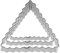 Westmark Terrassenkeks-Ausstechformen-Set Dreieck, Gewellte Kanten, 3-teilig, Größen: ø 4,5,6 cm, Rostfreier Edelstahl, Silber, 35282291