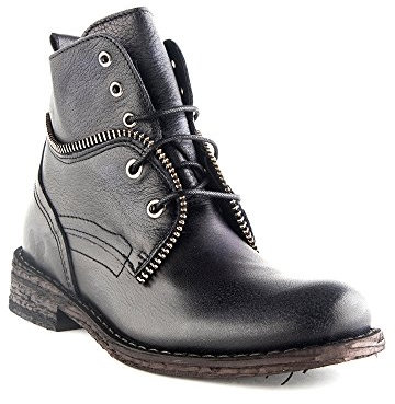 Felmini - Scarpe Donna - Innamorarsi Com Gredo 9223 - Stivali Stringate - Pelle Genuina - Nero - 37 EU Size
