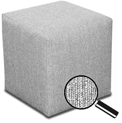 Best For Home | Sitzwürfel Sitzhocker | Bodenkissen Hocker | Sitzhocker Boden | Sitzhocker Holzwerkstoff | Sitzwürfel Polstermaterial | Fußhocker Wohnzimmer | Fußhocker 40x40x40 | Sitzwürfel Silber