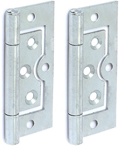 25 Pairs of Silver 75mm/3 Flush Door Hinges