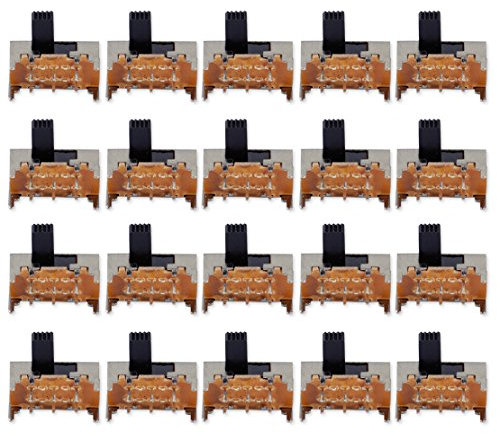 20pcs 6 mm 0.5 A 50 VAC alta parte botón 6 pines 2 Posición DPDT Slide Interruptor SK22H03