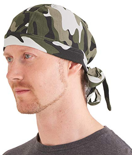 Men Women Bandana Skull Cap - Welding Chef Hat Pirate Head Skull Scarf Durag Camoflage Paintball Military Army Accessories